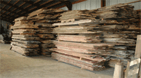 Vinatage Lumber Stored in Warehouse